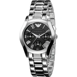 Emporio Armani AR0674 Γυναικείο Ρολόι 35mm Αναλογικό Quartz Χρονογράφος με Ασημί Ανοξείδωτο Μπρασελέ