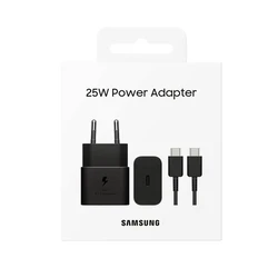 Samsung Φορτιστής Τοίχου 25W USB-C Μαύρος με Καλώδιο USB-C (EP-T2510X)