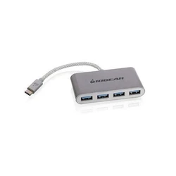 IOGEAR 4-Port USB 3.0 Hub with USB-C Connection - Silver GUH3C14