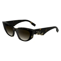 Karl Lagerfeld Women's Sunglasses KL6162S-242 — Black Acetate Frame, Black/Grey Lenses, Size 64/14/140