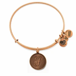 Alex and Ani Women's Gold-Plated Bracelet - A08EB91FG (Letter F)