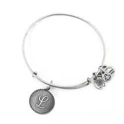 Alex and Ani Women's Bracelet 6.8400 (Metal, Grey) - Size L 19-25 cm