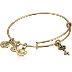 Women's Gold-Tone Brass Bracelet 17.5 cm - Alex and Ani A09EB138RG