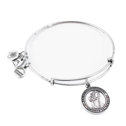 Γυναικείο Βραχιόλι Alex and Ani A12EB09RS (7.5500) - Μέταλλο, Γκρι, Ρυθμιζόμενο 19-25CM, Saint Christopher