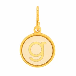 Alex and Ani Monogram Charm Gold Plated - Letter G