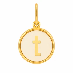Alex and Ani Monogram Charm Gold-Tone - Letter T (CS15C96)
