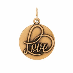 Women's Gold-Plated Bracelet Alex and Ani CS15C137 - Charm Love Aged Finish (2.5 cm)