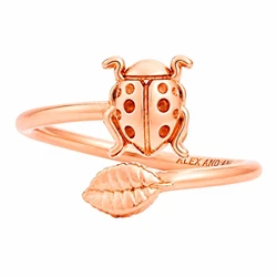 Alex and Ani Γυναικείο Δαχτυλίδι Ladybug Ροζ Μέγεθος 55