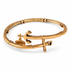 Women's Alex and Ani Gold-Tone Anchor Bracelet 20 cm (V16W28RG)