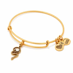Alex and Ani Women's Gold-Plated Bracelet (Snake Finish) 20 cm - Model A16EB68RG