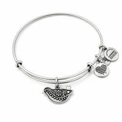 Women's Bracelet 20cm Alex and Ani - Metal, Adjustable (Dove Bracelet Finish)