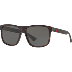 Gucci Men's Sunglasses GG0010S 003 – Brown Tortoiseshell Acetate Frame, Grey Polarized Lenses, 58/16/145