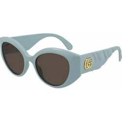 Gucci Γυναικεία Γυαλιά Ηλίου Τιρκουάζ Κοκκάλινο Σκελετό με Καφέ Φακό GG0809S-004