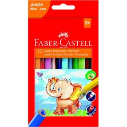 FABER-CASTELL Ξυλομπογιές τρίγωνες Jumbo 5.4 mm - 12 τεμάχια