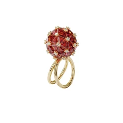 Swarovski Women's Stainless Steel Ring with Stones - Size 52