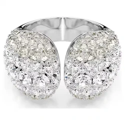 Swarovski Sublima Double Women's Ring with Stones, Silver, Size 58 (Model 5702419)