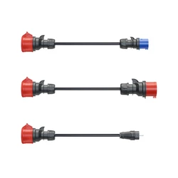 go-e Adapterset για Gemini flex 11 kW, 3-τεμ. σετ (μαύρο, 30 cm)