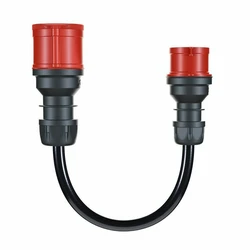 go-e Adapter for Gemini flex 22 kW, CEE red 32A > CEE red 16A (black, 30cm) - go-eCharger CH-04-03