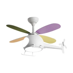 Ανεμιστήρας Οροφής Primo Helicopter PRCF-80679 Kids Series Με Τηλεχειριστήριο LED Λευκός