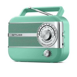 Ραδιόφωνο Retro Muse M-056AG Μπαταρίας-Ρεύματος Αναλογικό Πράσινο