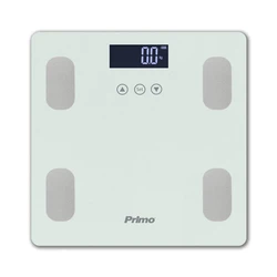Ζυγαριά Σώματος Primo Λιπομετρητής PRBS-40464 180Kg Υάλινη Λευκή/Inox