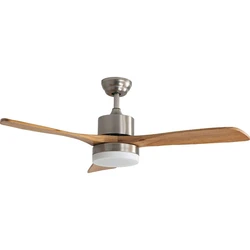 Ανεμιστήρας Οροφής Primo PRCF-80442 52'' 130εκ. Με Τηλεχειριστήριο LED 3Φτερά Καφέ-Inox