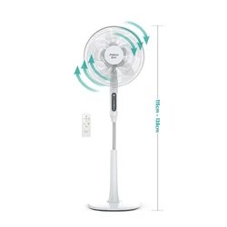 Ανεμιστήρας Ορθοστάτης Primo PRSF-80614D 16'' Με Τηλεχειριστήριο Λευκός
