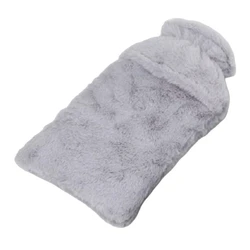 JOCCA Θερμοφόρα νερού με αφαιρούμενο plush κάλυμμα Γκρι 1,75L 33,2x19,8x4 cm