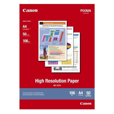 Product Φωτογραφικό Χαρτί High Resolution Paper Canon A4 106g/m² 50 Φύλλα (1033A002) base image