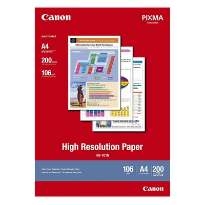 Product Φωτογραφικό Χαρτί High Resolution Canon A4 106g/m² 200 Φύλλα (1033A001) base image