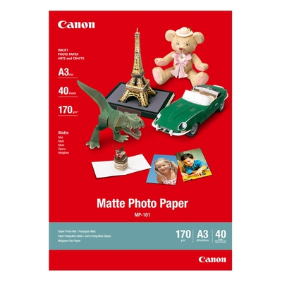 Product Φωτογραφικό Χαρτί Canon A3 Matte 170g/m² 40 Φύλλα (7981A008) base image