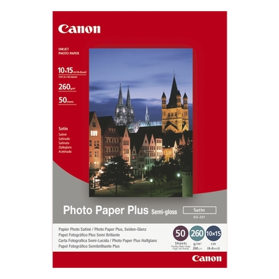 Product Φωτογραφικό Χαρτί Canon A6 Semi Gloss 260g/m² 50 Φύλλα (1686B015) base image