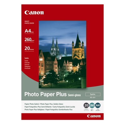 Product Φωτογραφικό Χαρτί Canon A4 Semi Gloss 260g/m² 20 Φύλλα (1686B021) base image