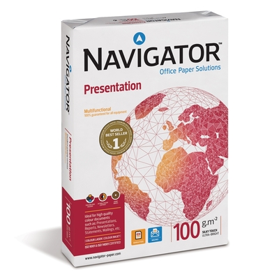 Product Επαγγελματικό Χαρτί Εκτύπωσης Navigator (Presentation) A4 100g/m² 500 Φύλλα (NVG330966) base image