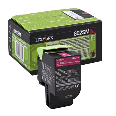 Product Toner Lexmark 80C2SM0 Magenta base image