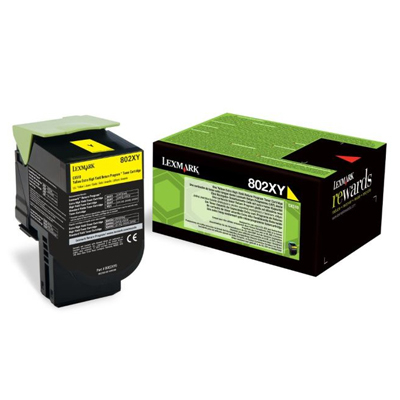 Product Toner Lexmark 80C2XY0 Yellow base image