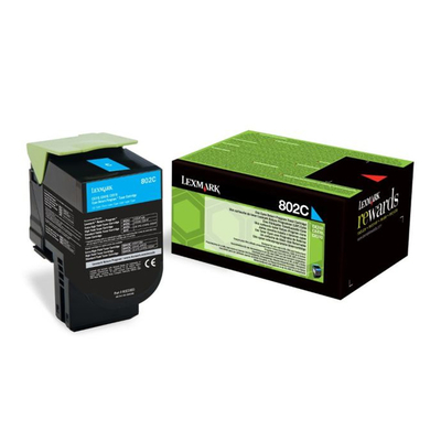 Product Toner Lexmark 80C20C0 Cyan base image