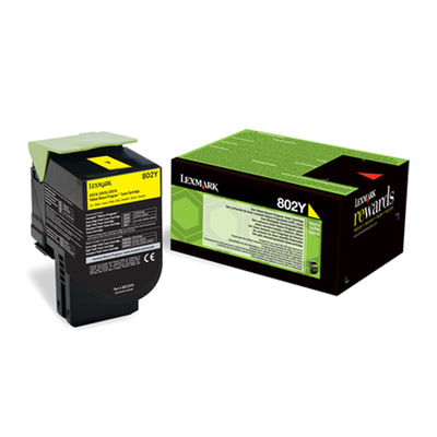 Product Toner Lexmark 80C20Y0 Yellow base image