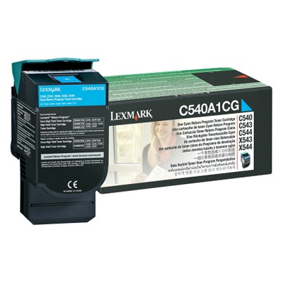 Product Toner Lexmark C54x/X543 SC CYAN TNR (1k) (C540A1C) base image