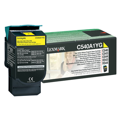 Product Toner Lexmark C54x/X543 SC YELLOW TNR (1k) (C540A1Y) base image
