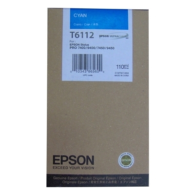 Product Μελάνι Epson Inkjet T6112 Cyan (C13T611200) base image