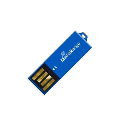 Product USB Flash 8GB MediaRange 2.0 Nano Paper-clip stick (Blue) (MR975) base image