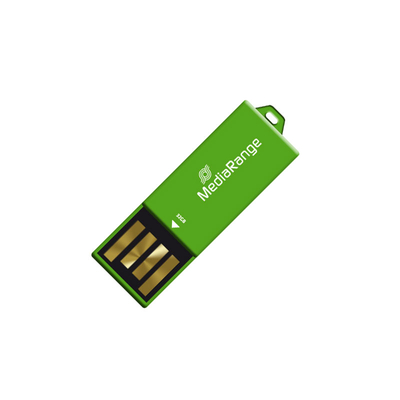 Product USB Flash 32GB MediaRange 2.0 Nano Paper-clip stick (Green) (MR977) base image