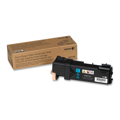 Product Toner Xerox PHASER 6500, WC 6505 HC CYAN (2.5k) (106R01594) base image