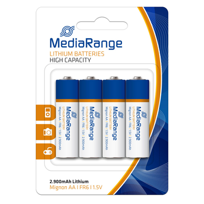 Product Μπαταρίες Λιθίου MediaRange AA 1.5V (FR6) (4 Pack) (MRBAT154) base image