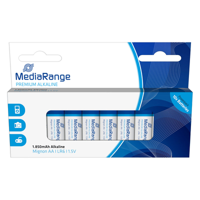 Product Αλκαλικές Μπαταρίες MediaRange Premium AA 1.5V (LR6) (10 Pack) base image