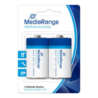 Product Αλκαλικές Μπαταρίες MediaRange Premium D 1.5V (LR20) (2 Pack) base image
