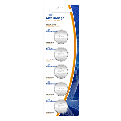 Product Μπαταρία Λιθίου MediaRange Coin Cells CR2016 3V (5 Pack) (MRBAT136) base image