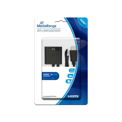 Product Καλώδιο HDMI MediaRange VGA Converter with 3.5mm. audio socket Black base image