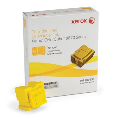 Product Μελάνι Xerox COLORQUBE 8870 YELLOW SOLID INK (6pk, 17.3k) (108R00956) base image